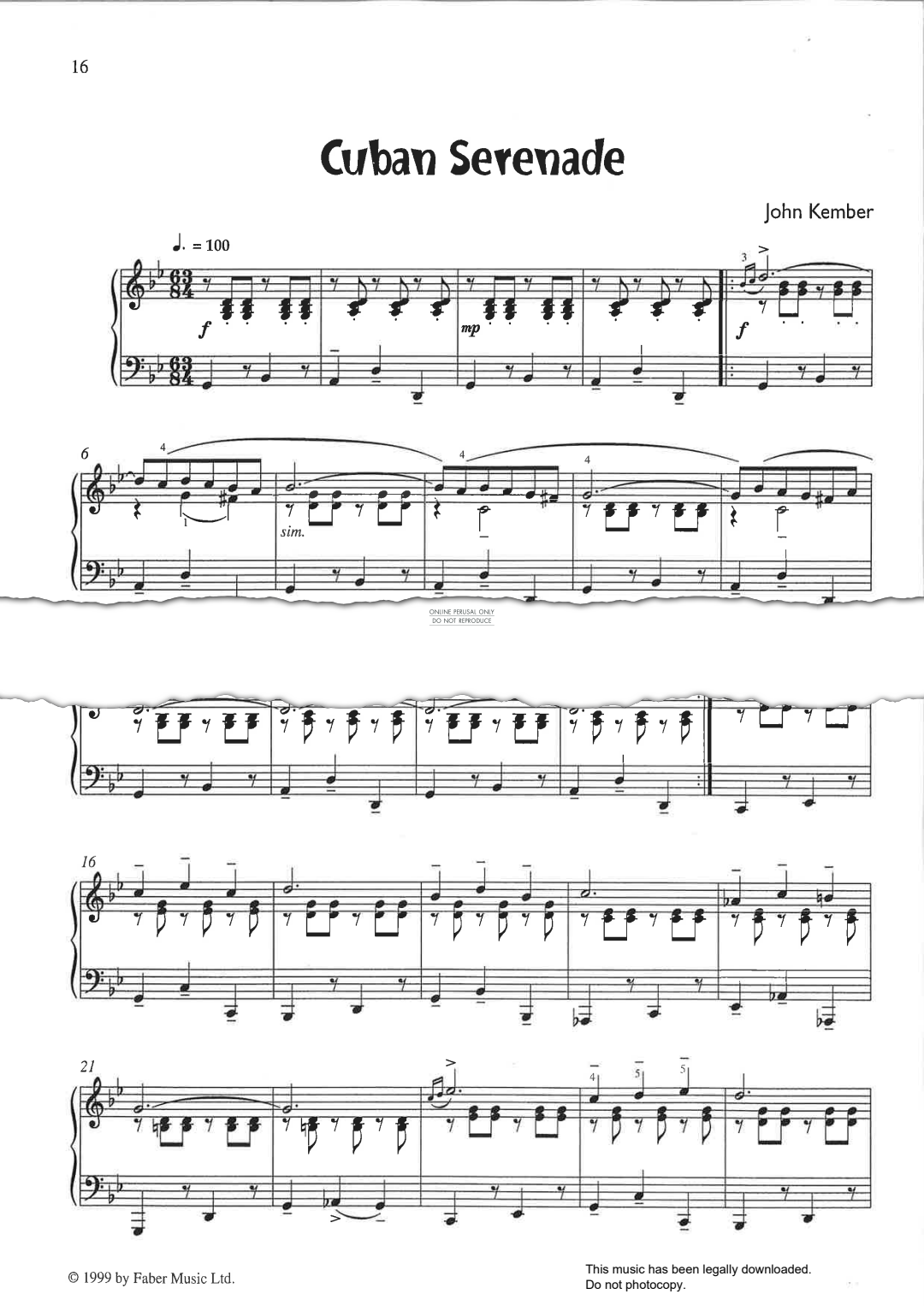 Produktgalerie: Seite 1 von 1 Cuban Serenade, John Kember, Klavier