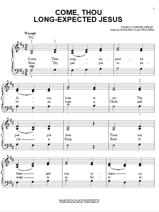 Produktbild zu: Come, Thou Long-Expected Jesus