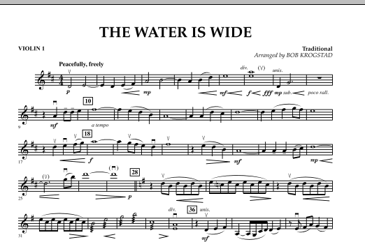 Product picture to: The Water Is Wide - Violin 1