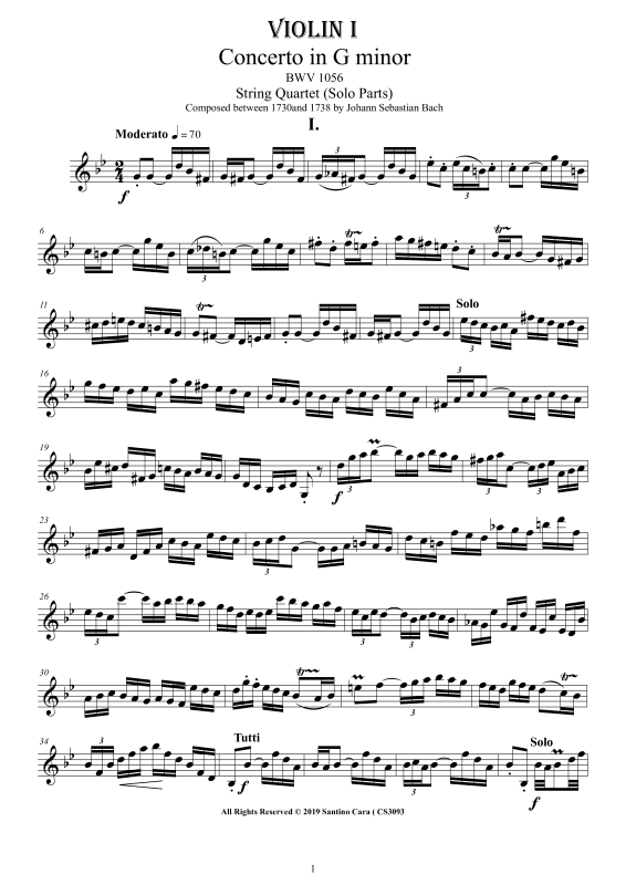 Product picture to: Concerto in G-Moll BWV 1056Johann Sebastian Bach