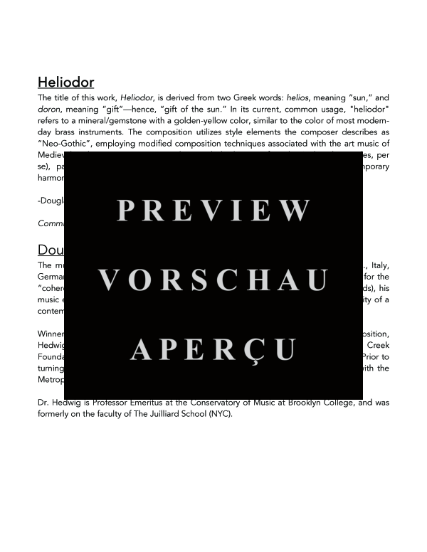 Produktgalerie: Seite 4 von 11 Heliodor, , (Blechbläser Quintett)