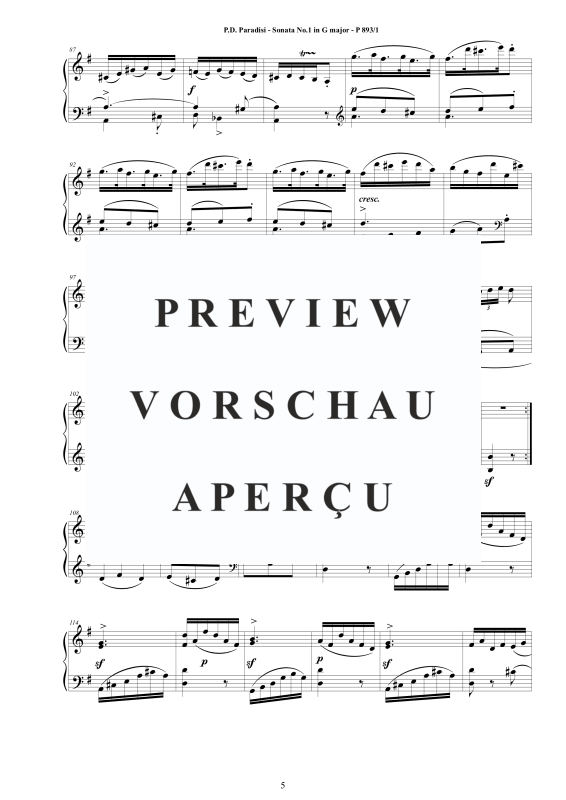 Produktgalerie: Seite 6 von 8 Sonate No.1 in G-Dur, , Klavier Solo