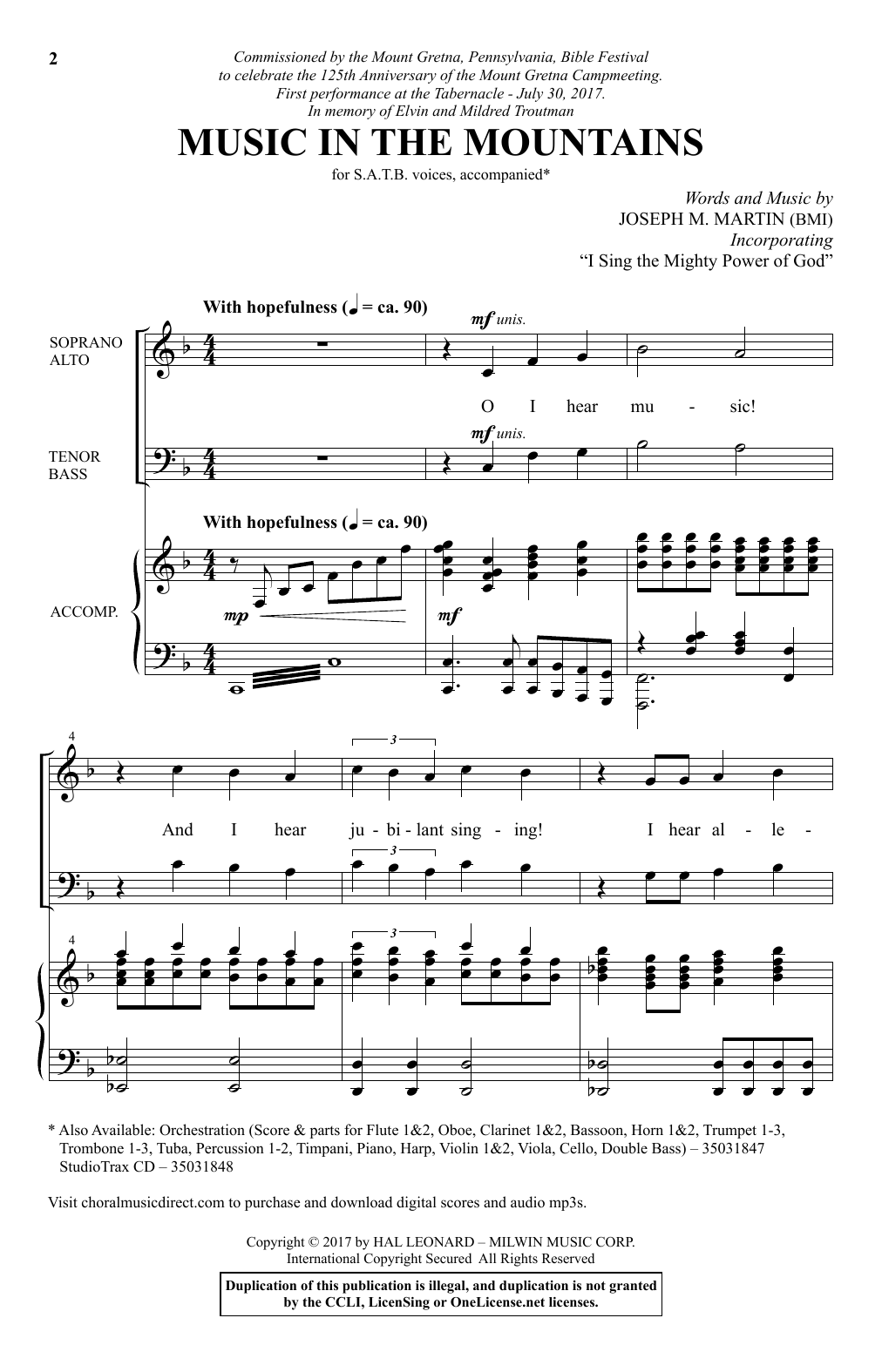 Produktbild zu: Music In The Mountains