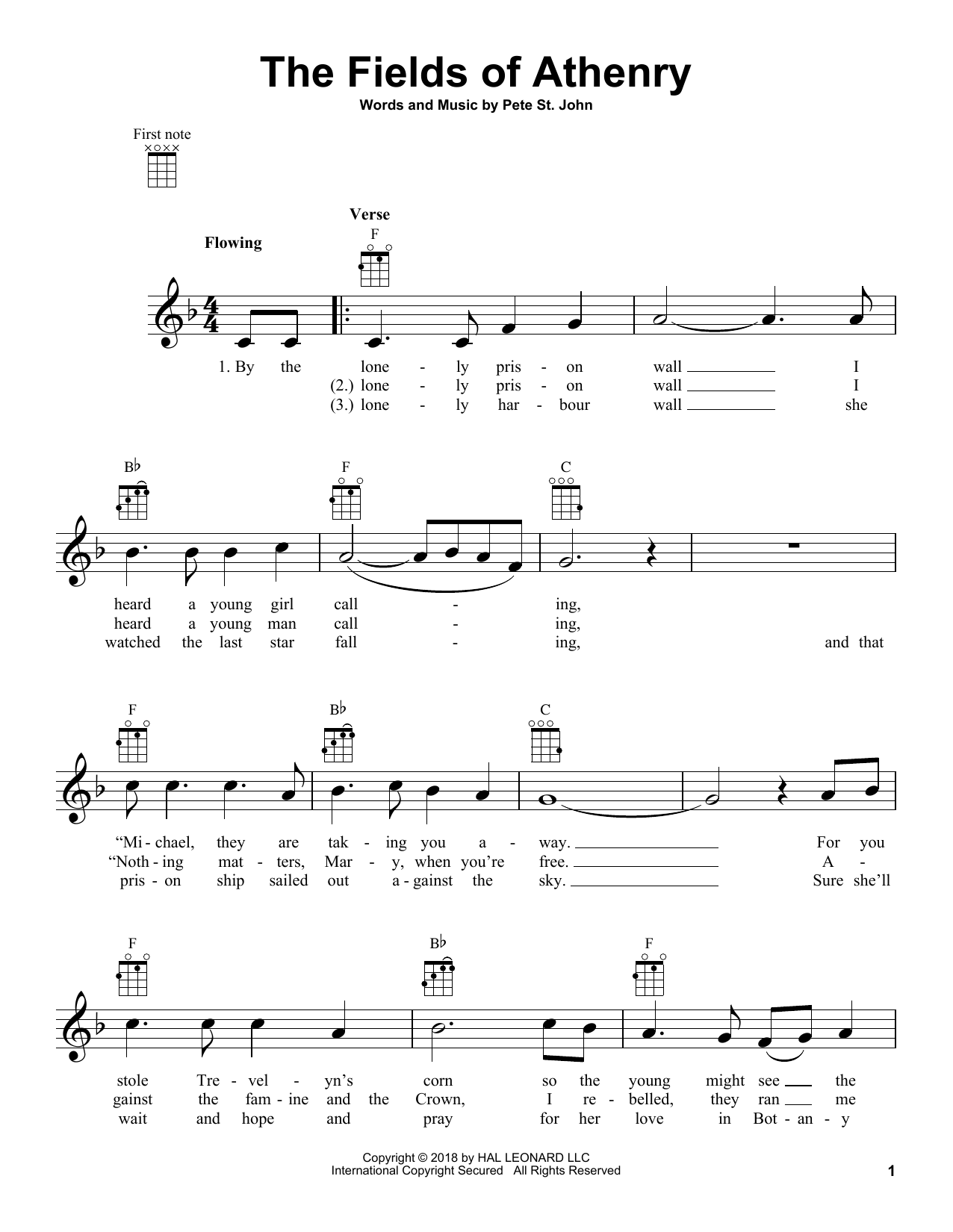 Product picture to:  The Fields Of Athenry - Pete St. John