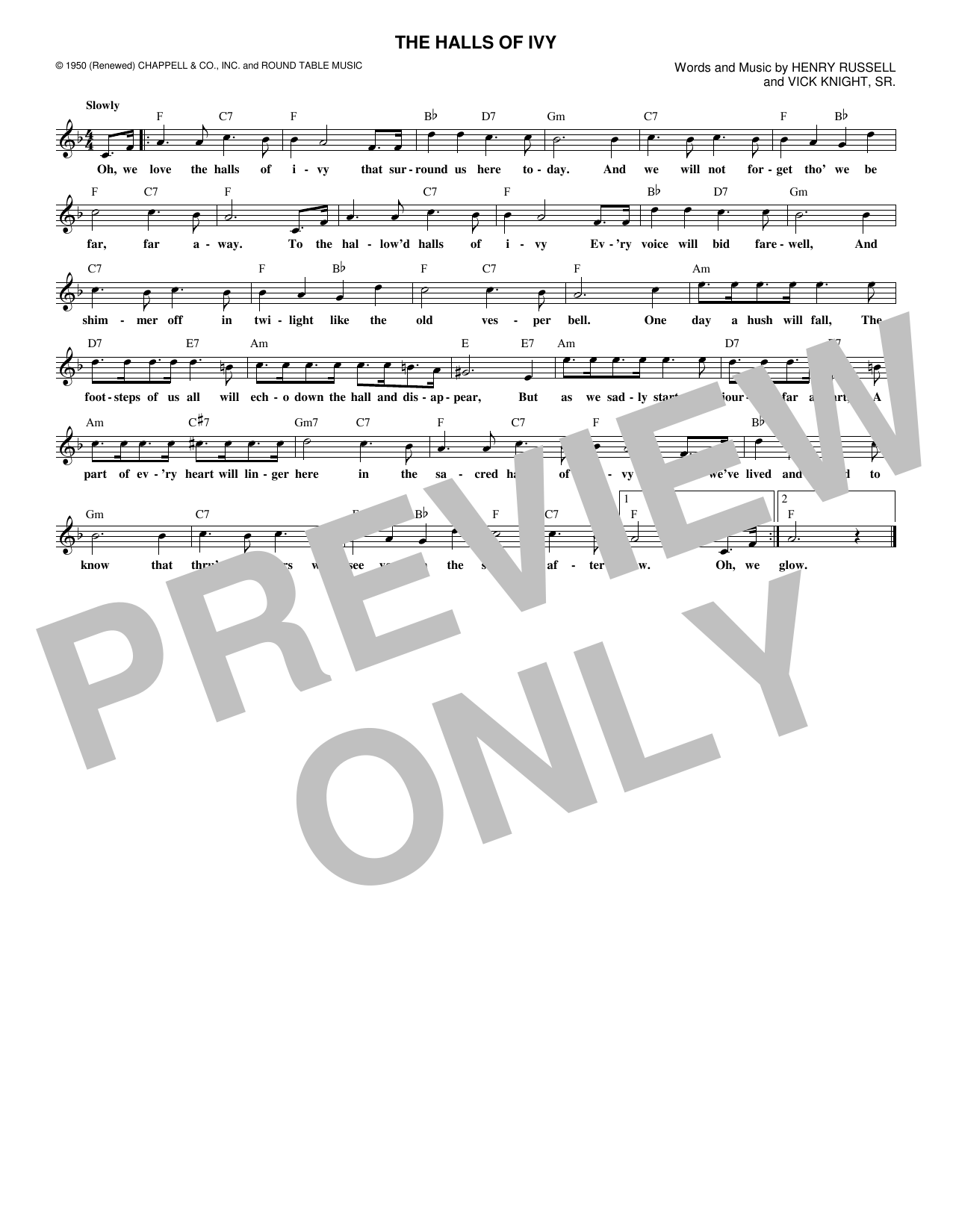 Product gallery: Page 1 of 1 The Halls Of Ivy, Henry Russell