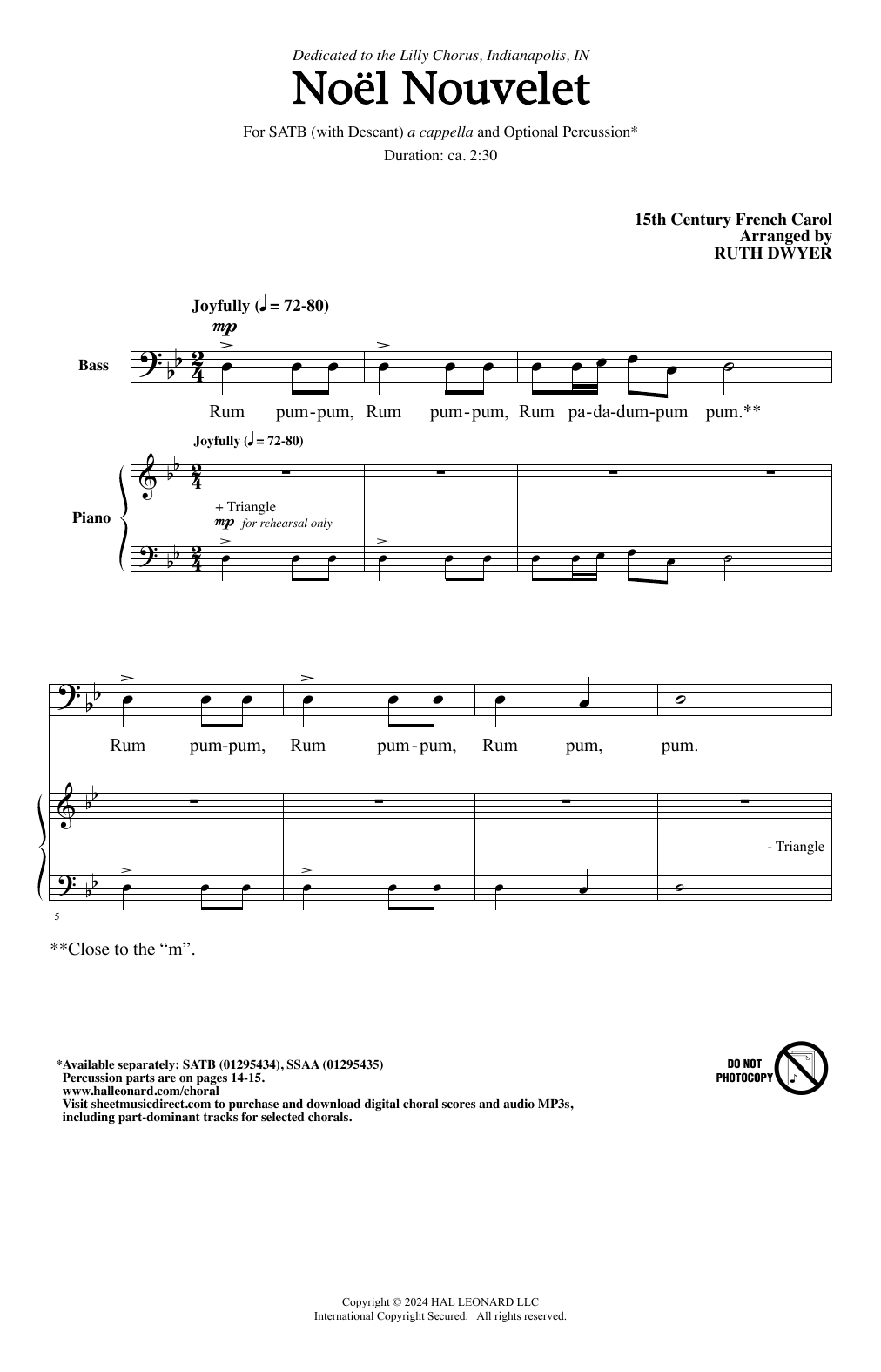 Product picture to: Noel Nouvelet (arr. Ruth Dwyer)