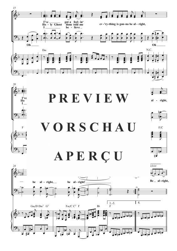 Produktgalerie: Seite 7 von 9 I´ve Got a Feeling, , Gemischter Chor SAB, Sopran Solo und Klavier