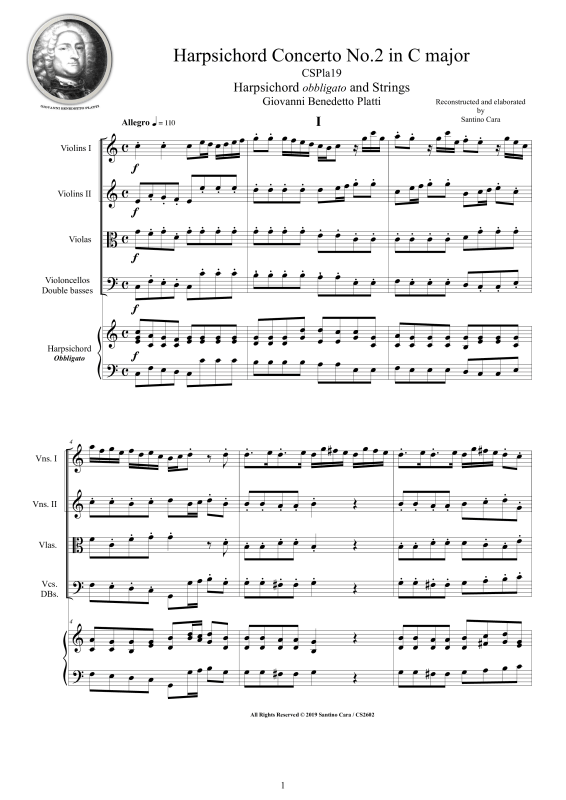 Produktbild zu: Cembalo Konzert Nr. 2 in C-DurGiovanni Benedetto Platti