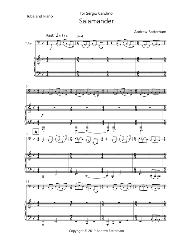 Product gallery: Page 1 of 11 Salamander, , (tuba and piano)
