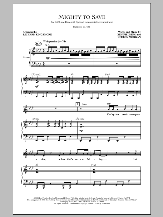 Produktgalerie: Seite 1 von 1 Mighty To Save, Richard Kingsmore, Chor