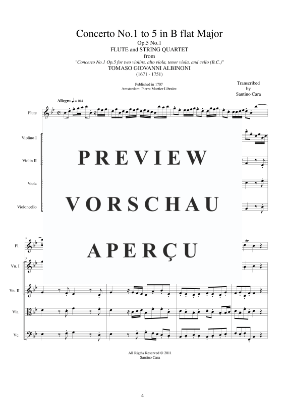 Produktgalerie: Seite 5 von 11 12 Concertos Op.5, , Querflöte Solo und Streicher Ensemble