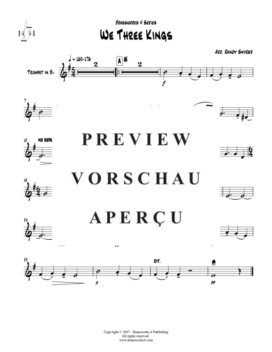 Produktgalerie: Seite 6 von 9 We Three Kings, , (2xTrompete in B, Horn in F, Posaune)