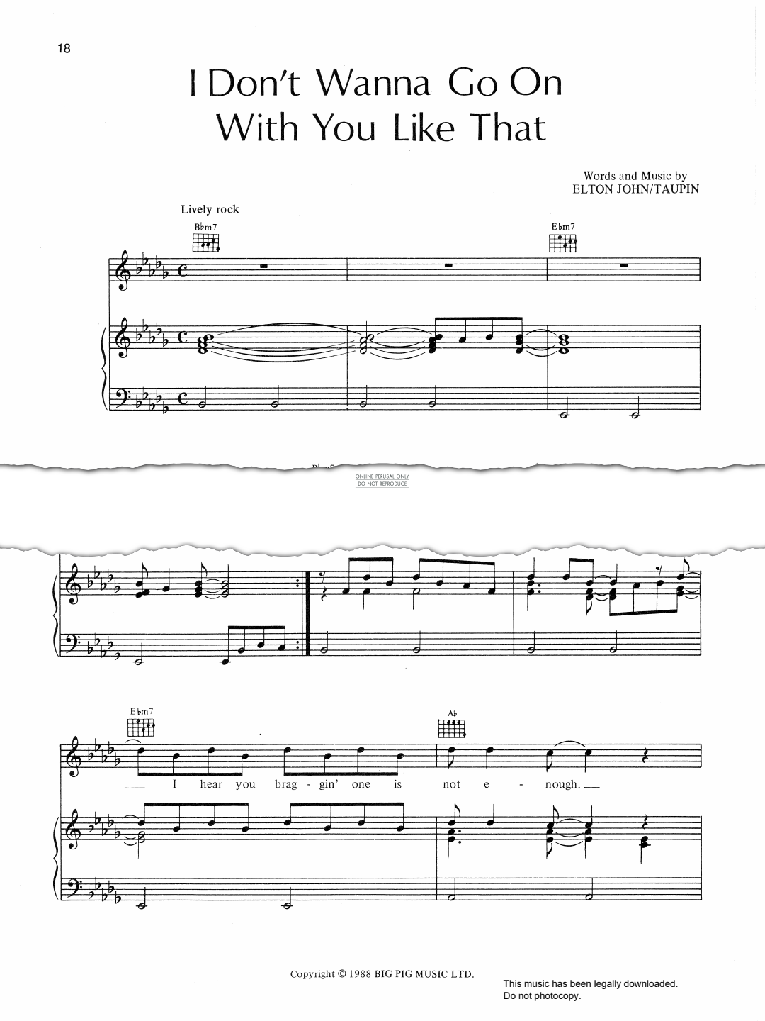 Produktbild zu: I Don't Wanna Go On With You Like That