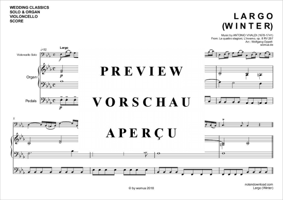 Product gallery: Page 2 of 4 Largo (Winter) , ,  (cello + organ)