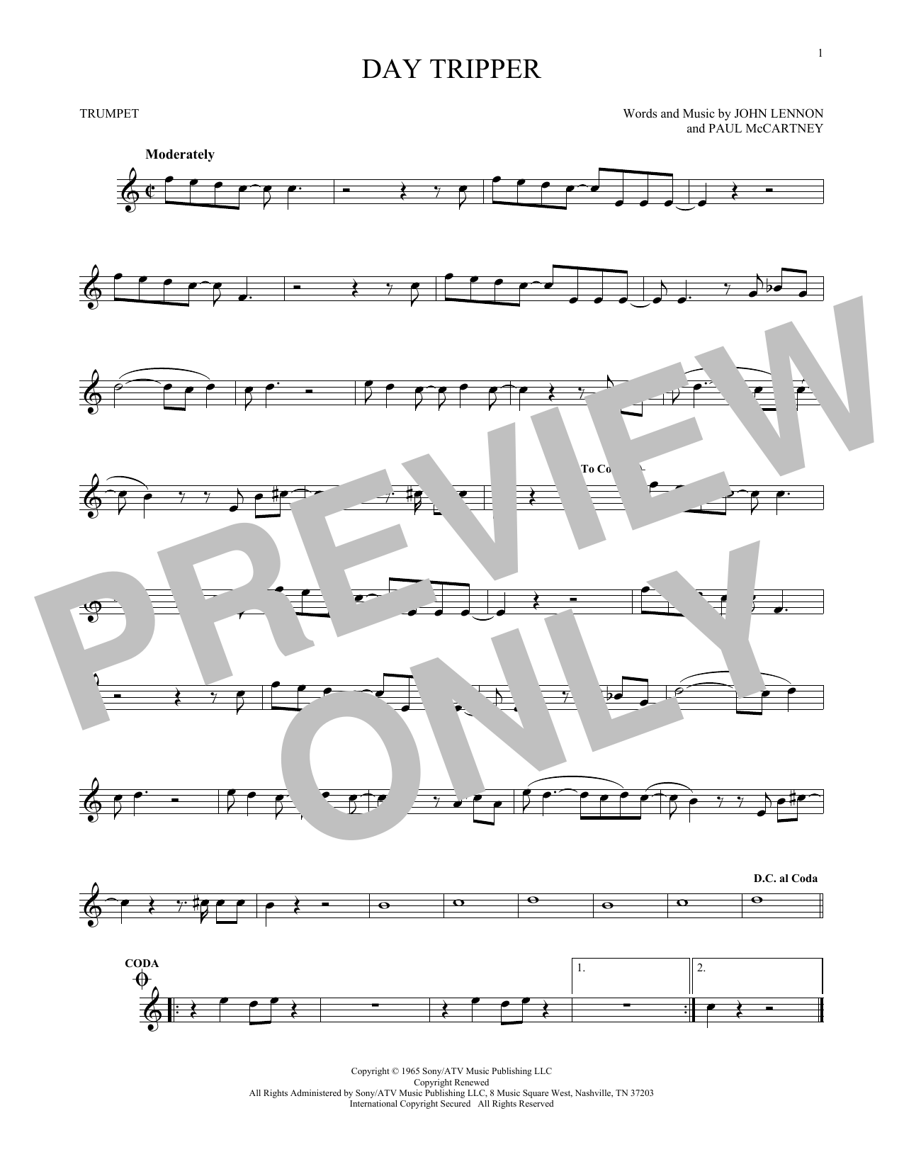 Produktgalerie: Seite 1 von 1 Day Tripper, The Beatles, Trompete