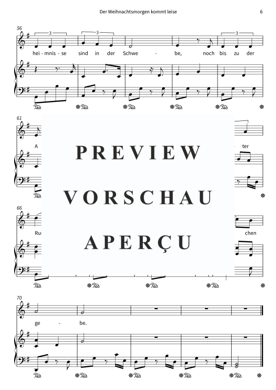 Produktgalerie: Seite 8 von 8 Der Weihnachtsmorgen kommt leise, , Gesang und Klavier