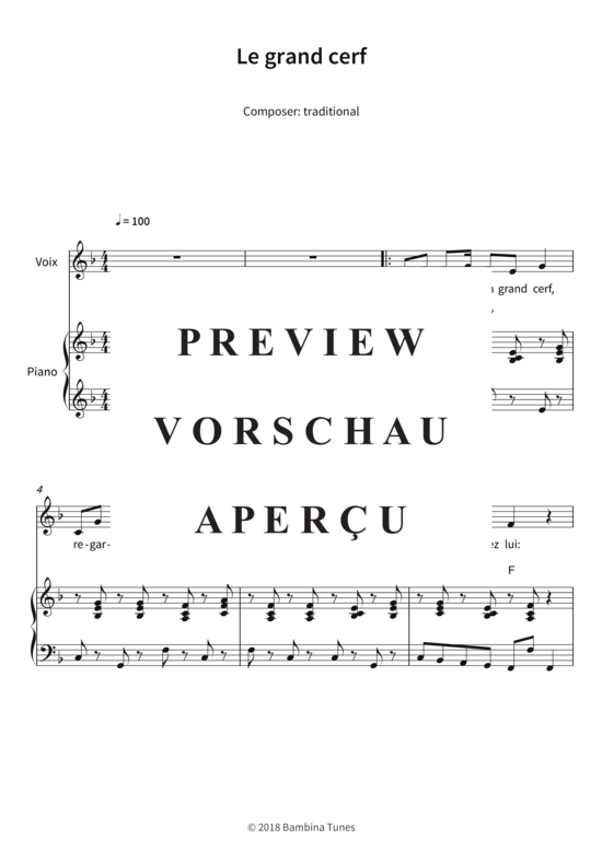 Produktgalerie: Seite 4 von 5 Le grand cerf, , (Gesang + Klavier)