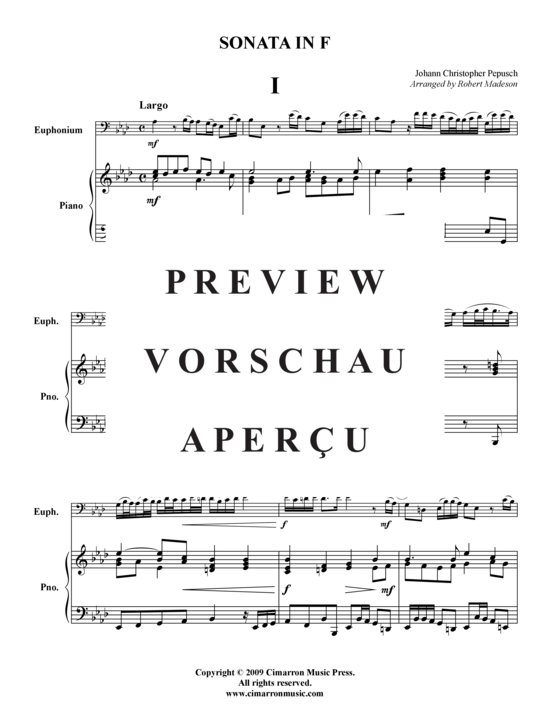 Product gallery: Page 2 of 16 Sonata in F  , , (baritone/pos + piano)