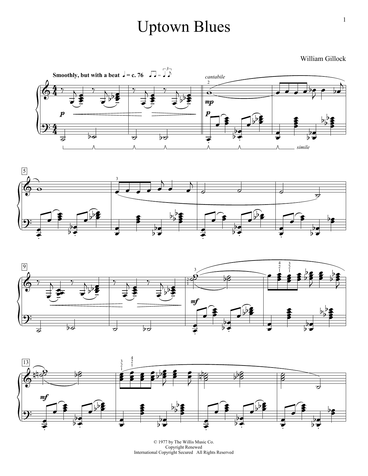 Produktgalerie: Seite 1 von 1 Uptown Blues, William Gillock, Klavier