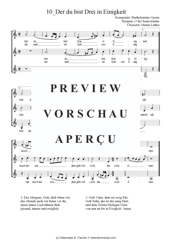 Produktbild zu: Der du bist Drei in Einigkeit Bartholomäus Gesius Hymnus: O lux beata trinitas Übersetzt: Martin Luther
