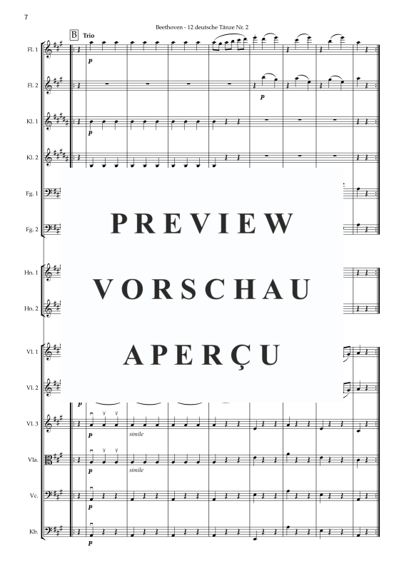 Produktgalerie: Seite 9 von 11 Deutscher Tanz Nr. 2, , Jugendkammerorchester