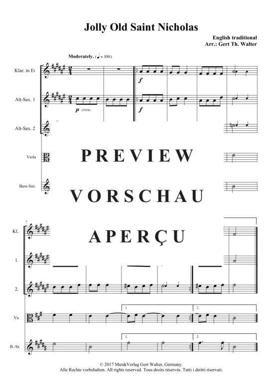 Produktgalerie: Seite 6 von 6 Jolly Old Saint Nicholas , , (flexibles Quintett)