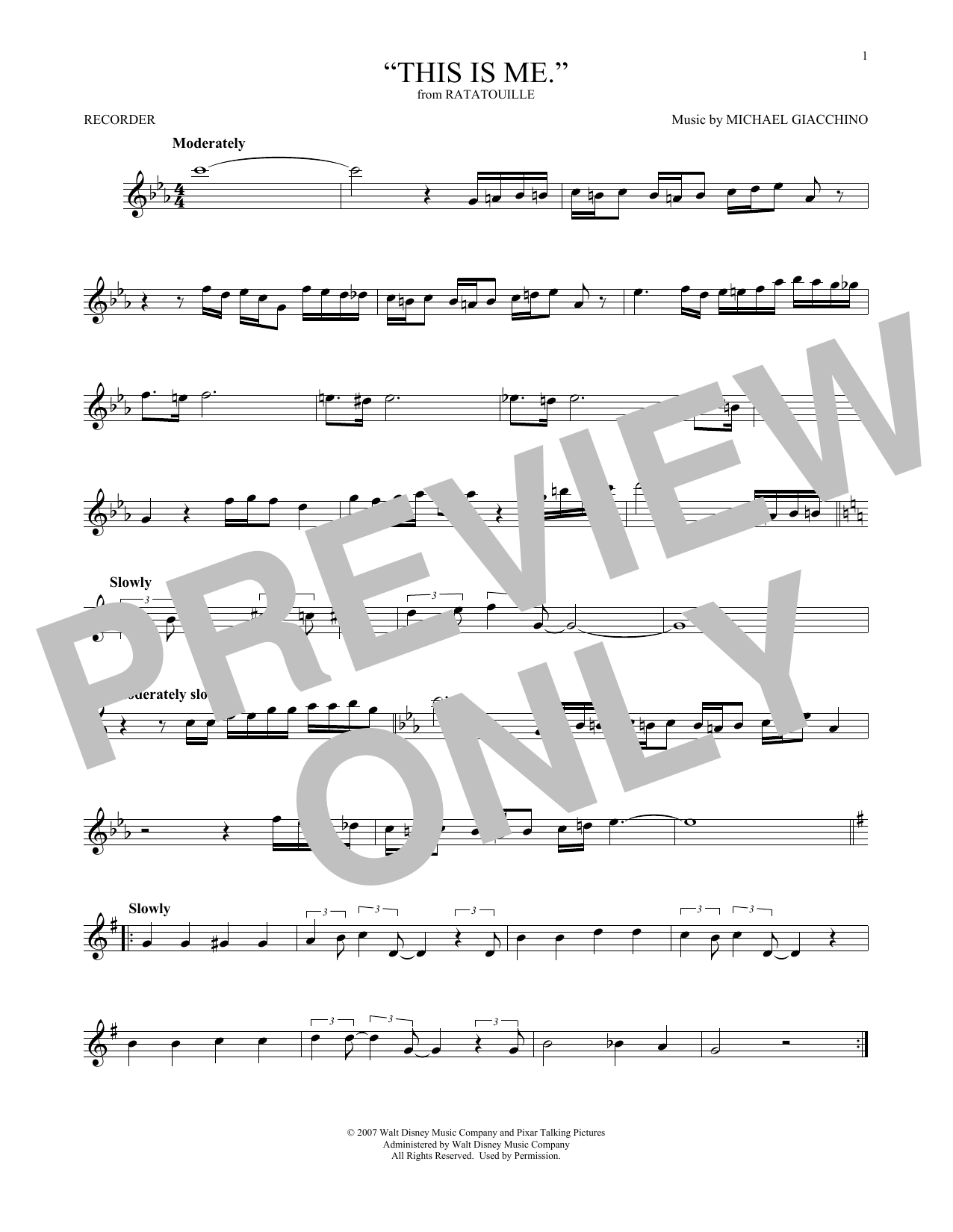 Product gallery: Page 1 of 1 "This is me." (from Ratatouille), Michael Giacchino