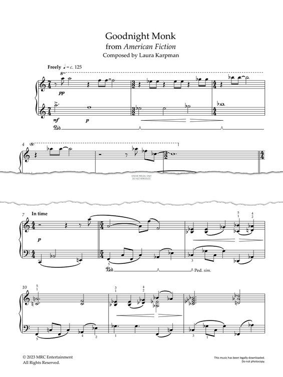 Produktbild zu: Goodnight Monk (from 'American Fiction')