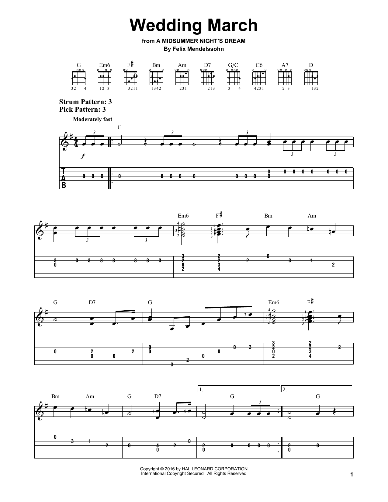 Product gallery: Page 1 of 1 Wedding March, Felix Mendelssohn