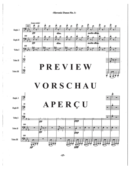 Product gallery: Page 21 of 21 Slavonic Dances Op. 46 No. 1 , , (Tuba Quartett EETT)