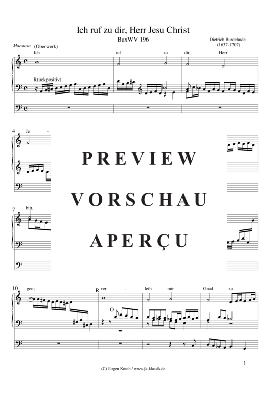 gallery: Ich ruf zu dir, Herr Jesu Christ BuxWV 196 , , (Orgel Solo)