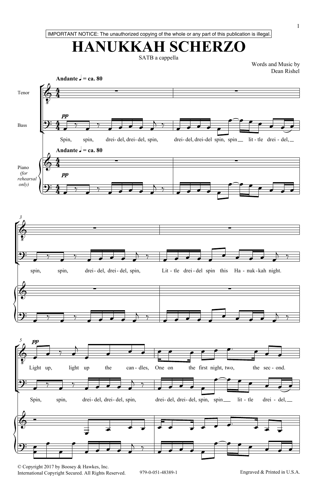 Produktbild zu: Hanukkah Scherzo