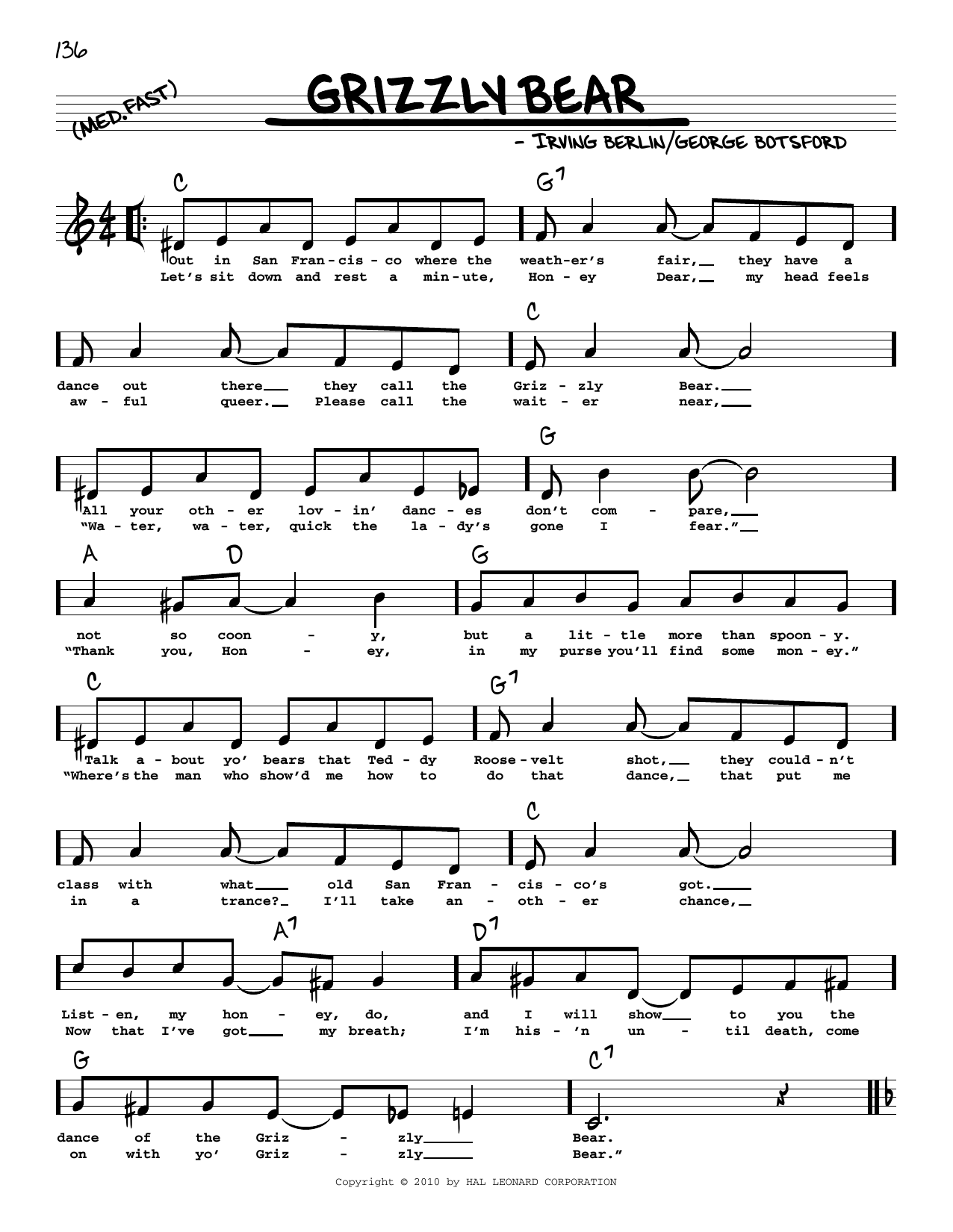 Produktbild zu: Grizzly Bear (arr. Robert Rawlins)