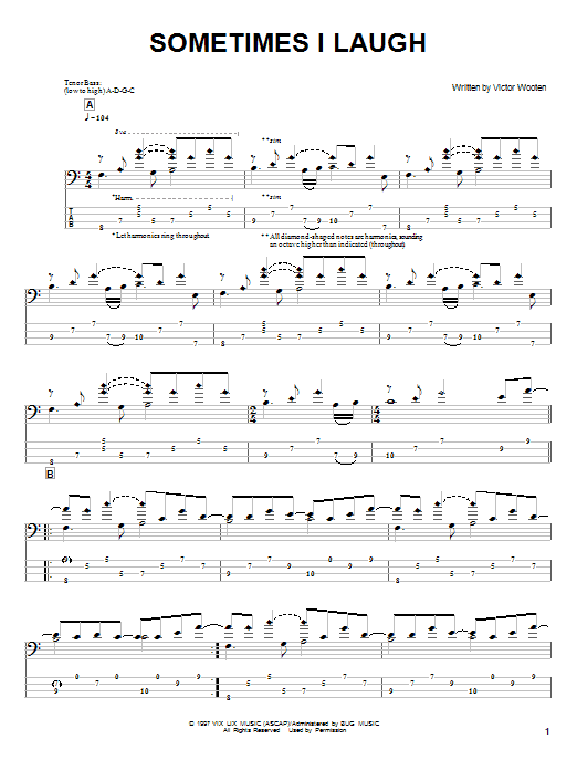 Produktgalerie: Seite 1 von 1 Sometimes I Laugh, Victor Wooten, E-Bass