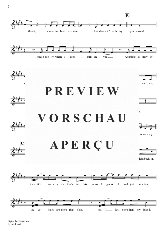 Produktgalerie: Seite 3 von 5 Eyes Closed, Sheeran, Ed, Trompete in B