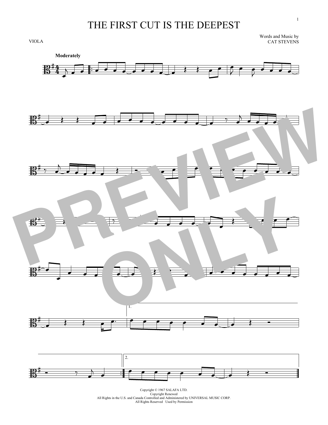Product gallery: Page 1 of 1 The First Cut Is The Deepest, Cat Stevens