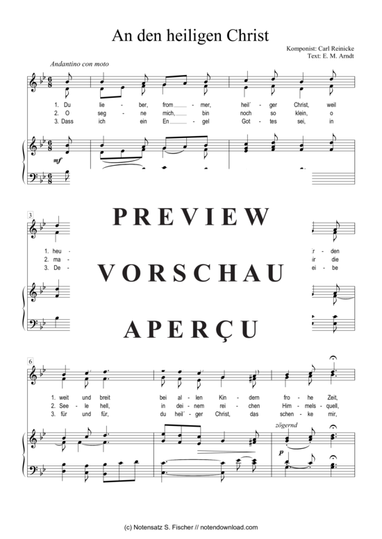Product gallery: Page 2 of 3 An den heiligen Christ , , Piano and Voice