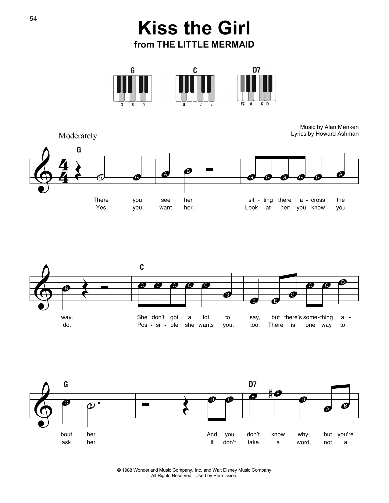Produktbild zu: Kiss The Girl (from The Little Mermaid)