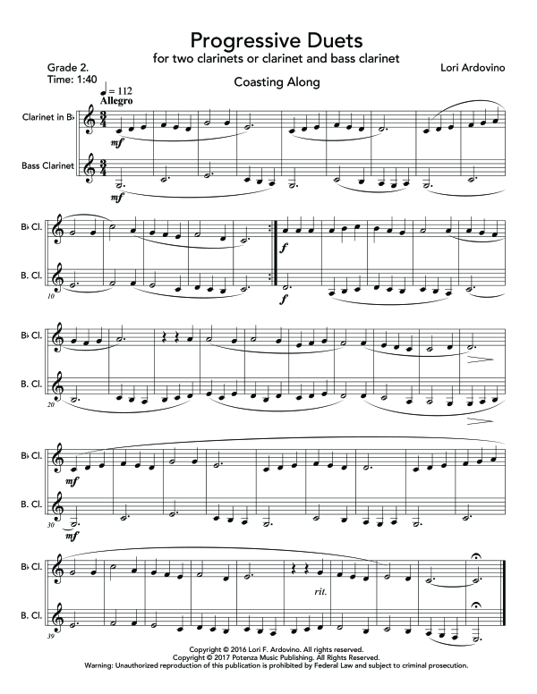 Product gallery: Page 1 of 11 Progressive Duets, , (2 clarinets or clarinet and bass clarinet)
