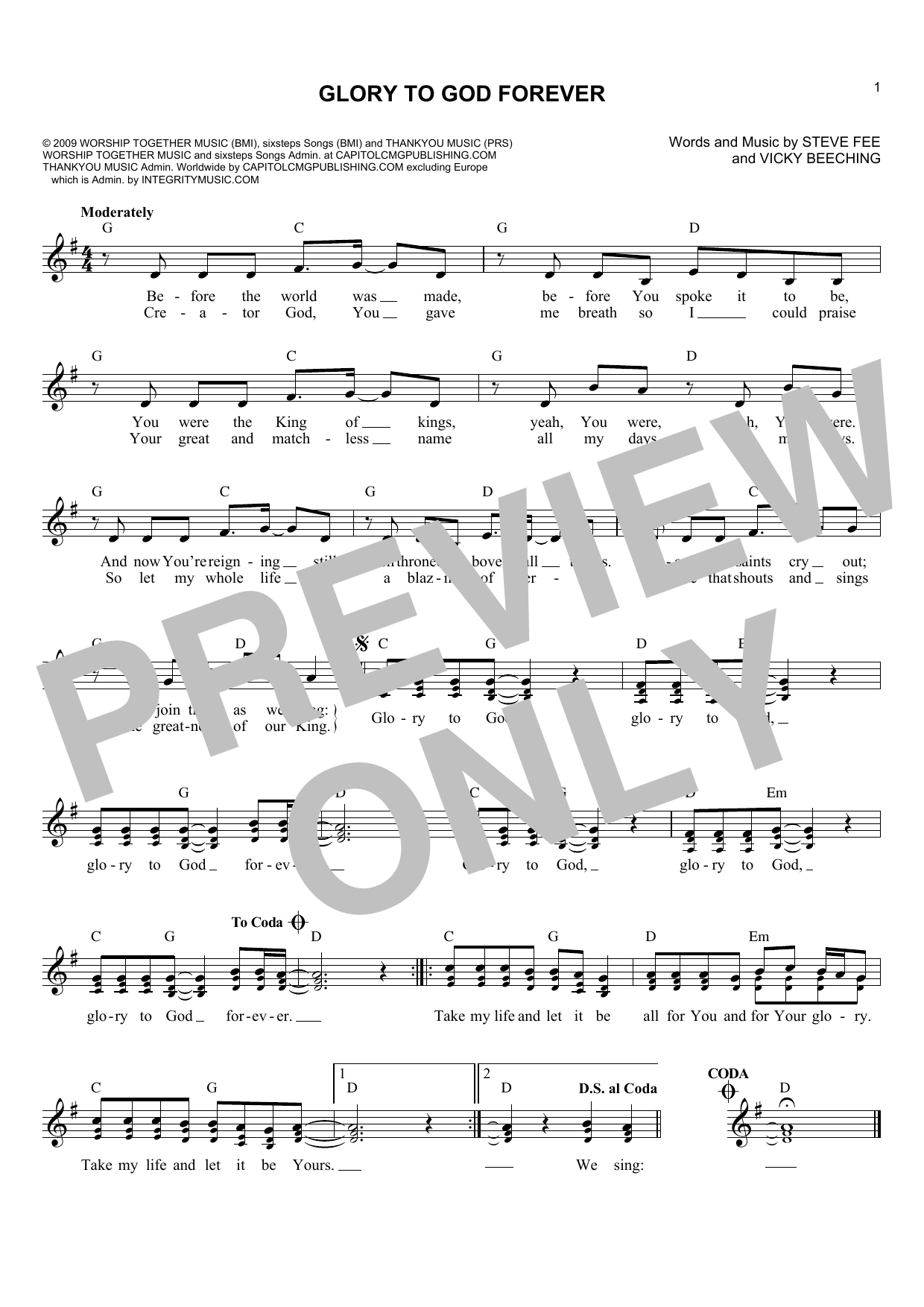 Produktbild zu: Glory To God Forever