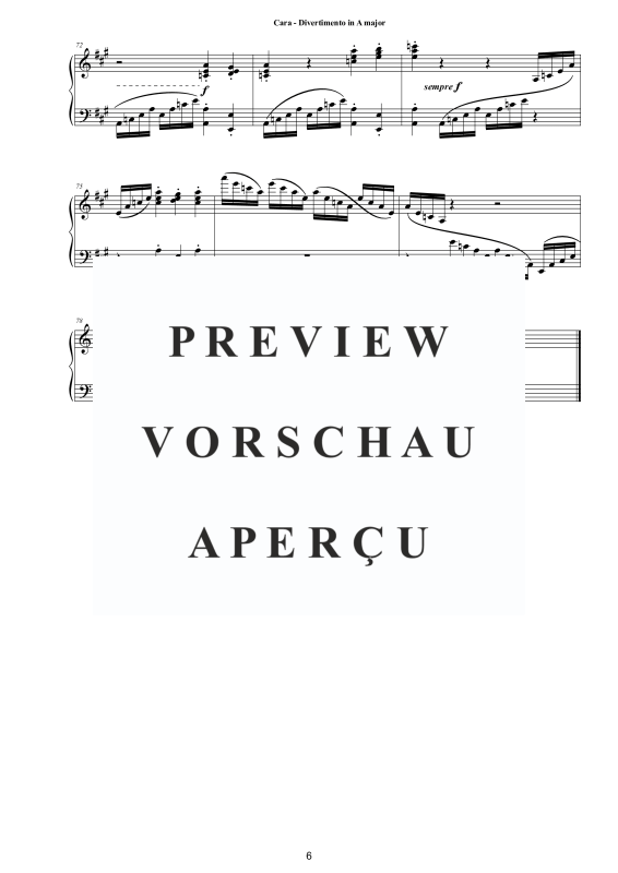 Produktgalerie: Seite 7 von 7 Divertimento in A-Dur, , Klavier Solo