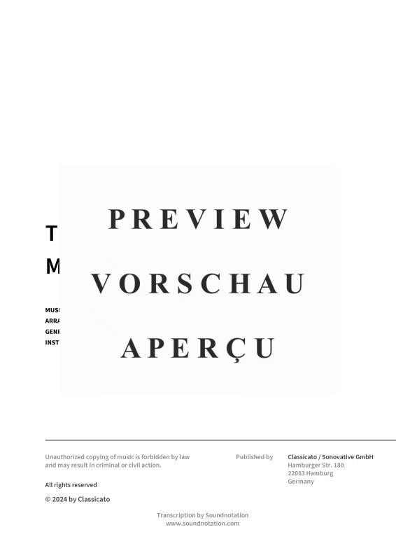 gallery: The Prince of Denmark´s March - from A Collection of Ayres for the Harpsichord or Spinett with very Plain & Easey Directions for Young Beginners, , (Holzbläser Trio Oboe, Klarinette in A + Fagott)