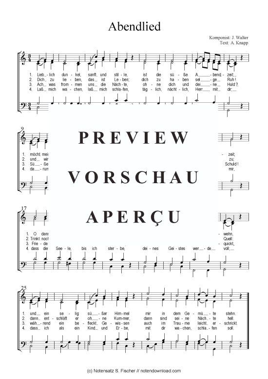 Product picture to: Abendlied Das geistliche Volkslied