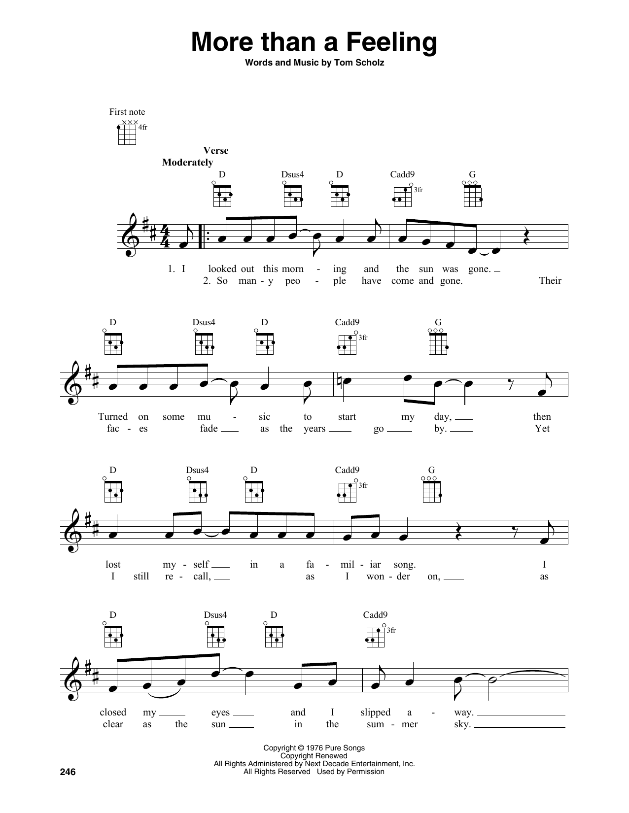 Produktgalerie: Seite 1 von 1 More Than A Feeling, Boston, Ukulele