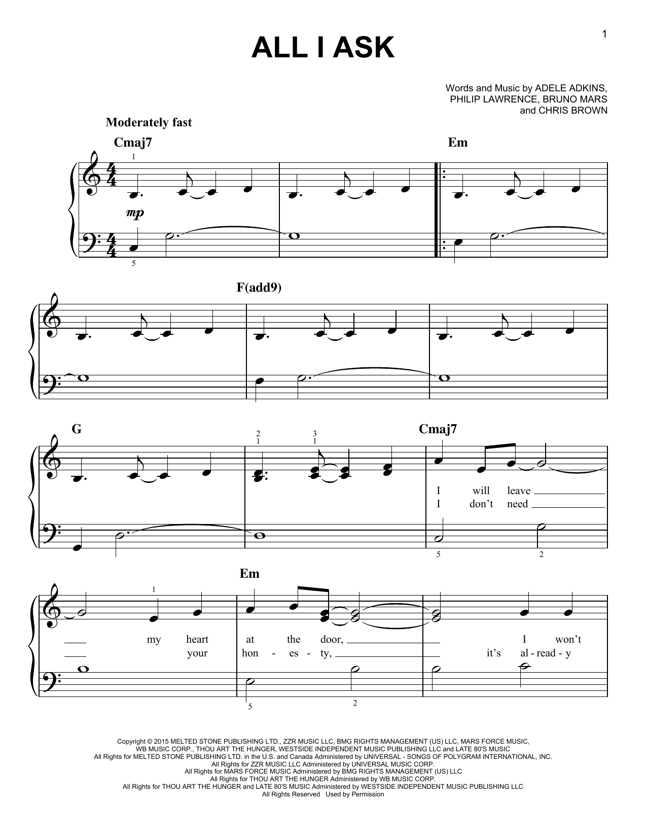 Product picture to:  All I Ask - Adele