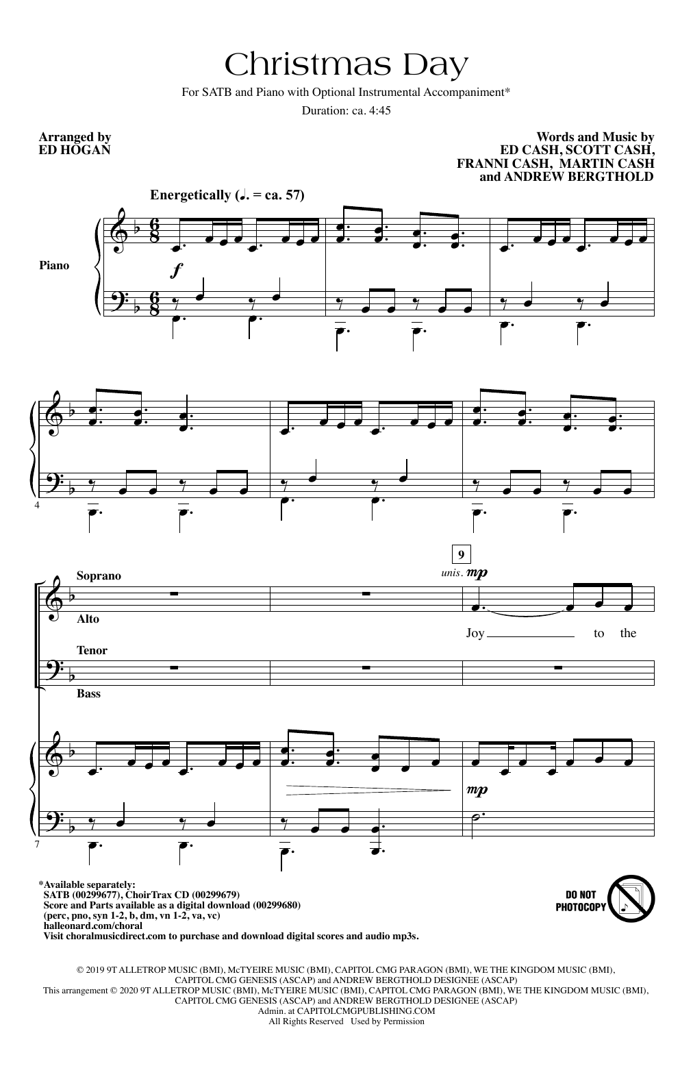 Product picture to: Christmas Day (arr. Ed Hogan)