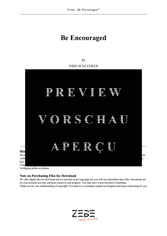 gallery: Be Encouraged, , Gemischter Chor SAM/Solo opt. und Klavier