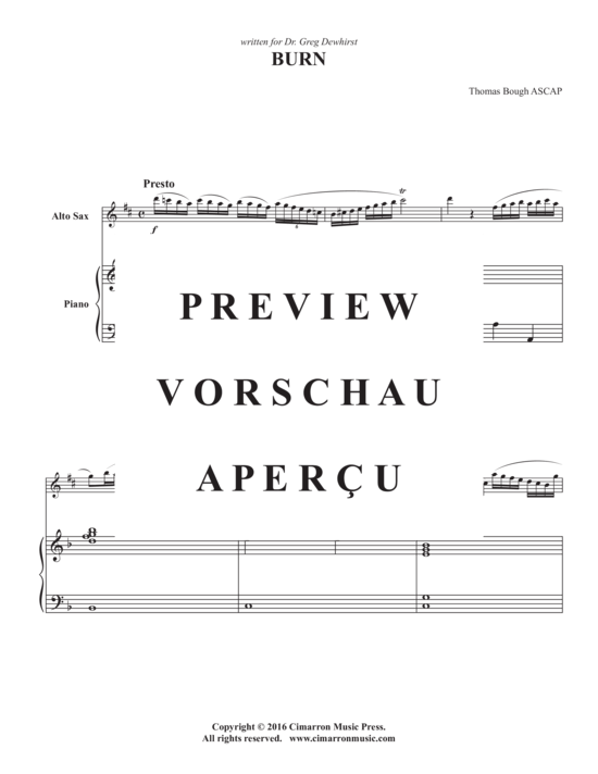 Product gallery: Page 3 of 17 Burn , , (alto saxophone + piano)