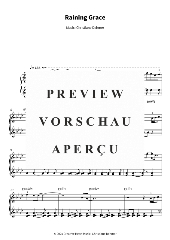 Produktgalerie: Seite 5 von 9 Raining Grace, , Klavier Solo