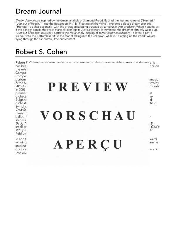 Produktgalerie: Seite 4 von 11 Dream Journal, , (Holzbläse Quintett)